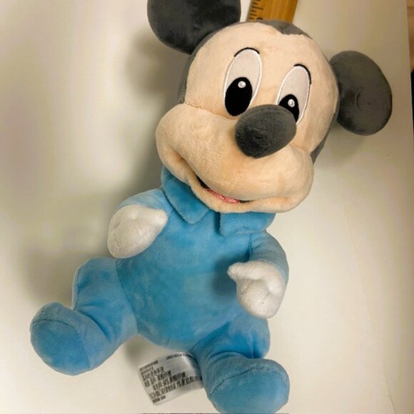 Disney Baby Micky Mouse Velour Plush Clean 10 in - Picture 3 of 9